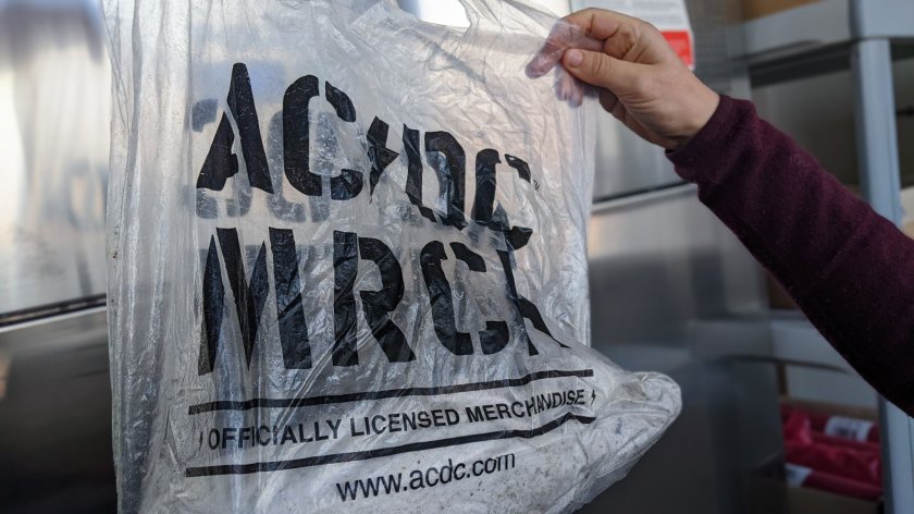 Stormvogels liggen verpakt in plastic zakken in een vriezer. (Foto: Harm ten Napel)
