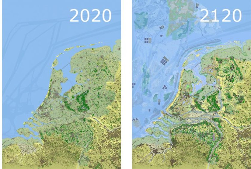 De kaart van Nederland in 2120